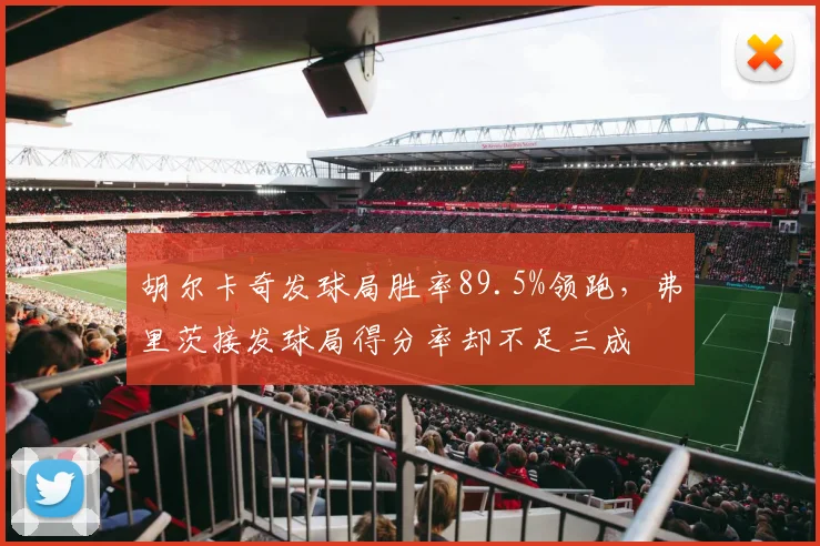 胡尔卡奇发球局胜率89.5%领跑，弗里茨接发球局得分率却不足三成